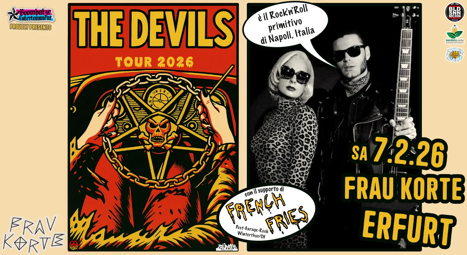 THE DEVILS [ITA] + FRENCH FRIES [CH] | Frau Korte Erfurt
