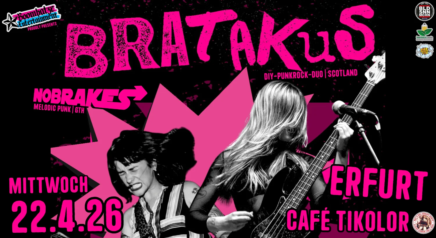 BRATAKUS [SCO] + NO BRAKES [GTH] | Café Tikolor Erfurt